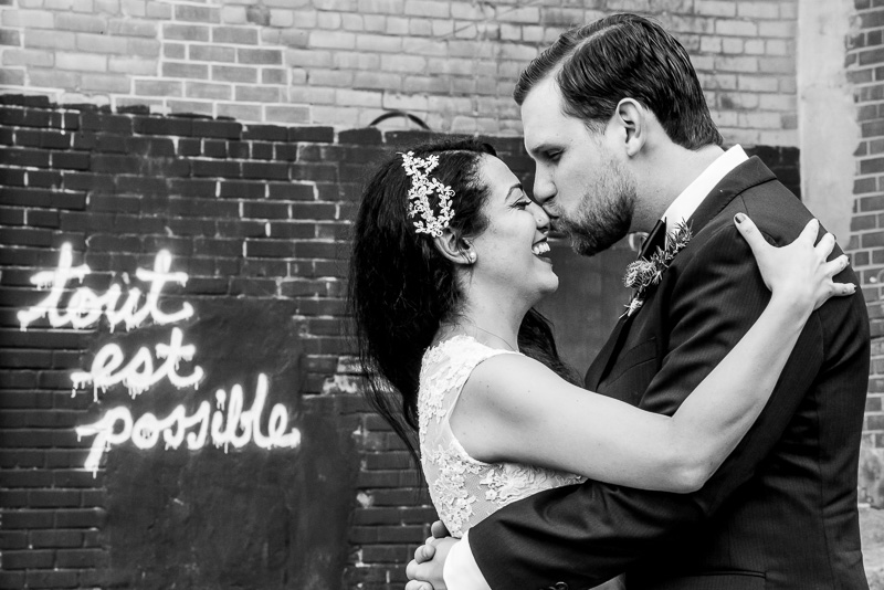 Annie and Edward's Toronto Wedding at Big Crow BBQ and Evergreen Brick Works